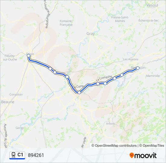 C1 Train Line Map