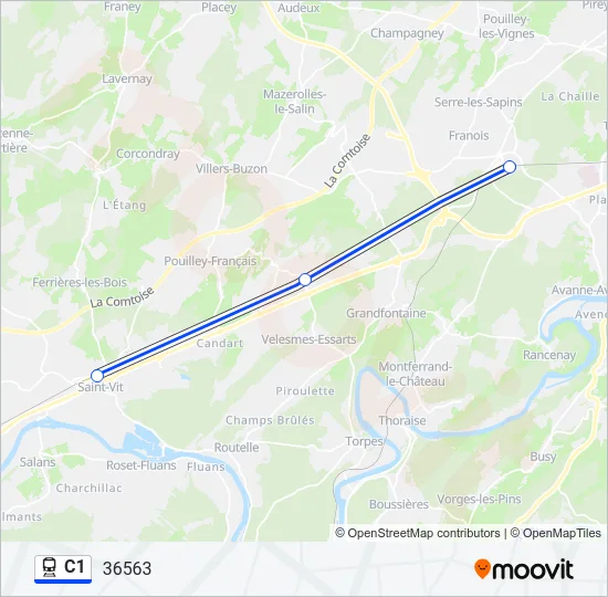 C1 Train Line Map