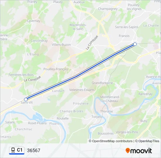 C1 Train Line Map