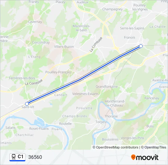 C1 Train Line Map