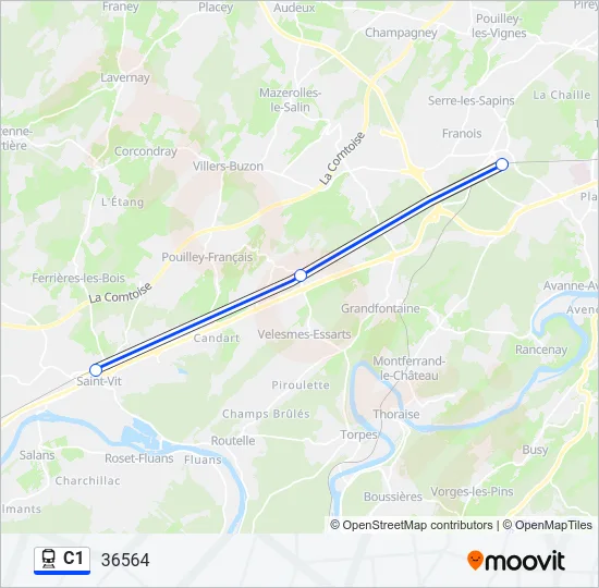 C1 Train Line Map