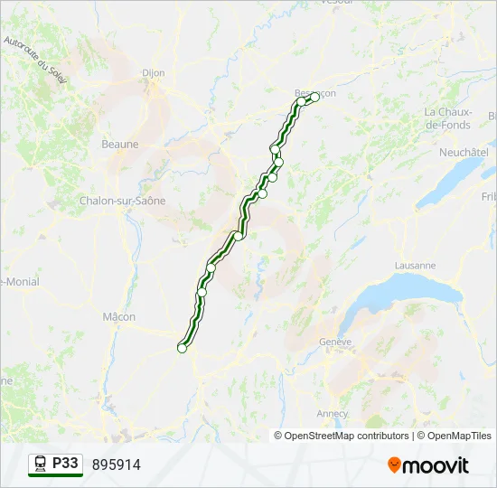 P33 Train Line Map