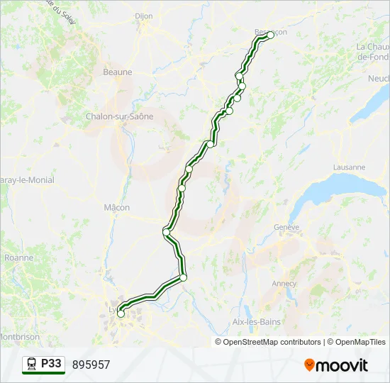 P33 Train Line Map