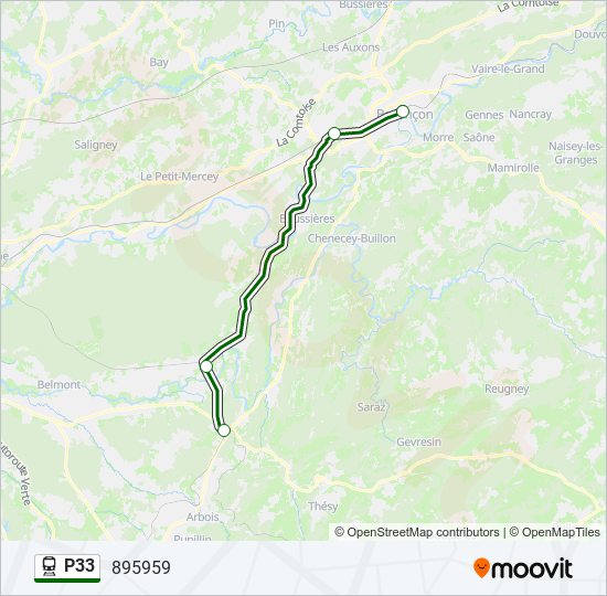 Mapa de P33 de tren