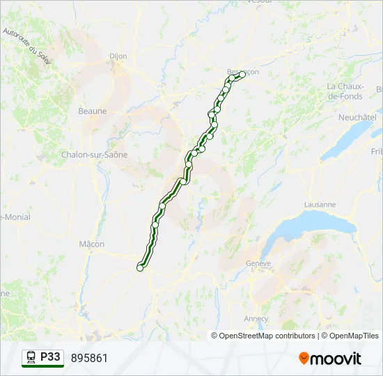 P33 Train Line Map