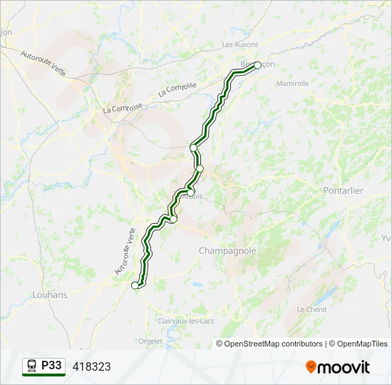 P33 Train Line Map