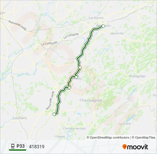 P33 Train Line Map