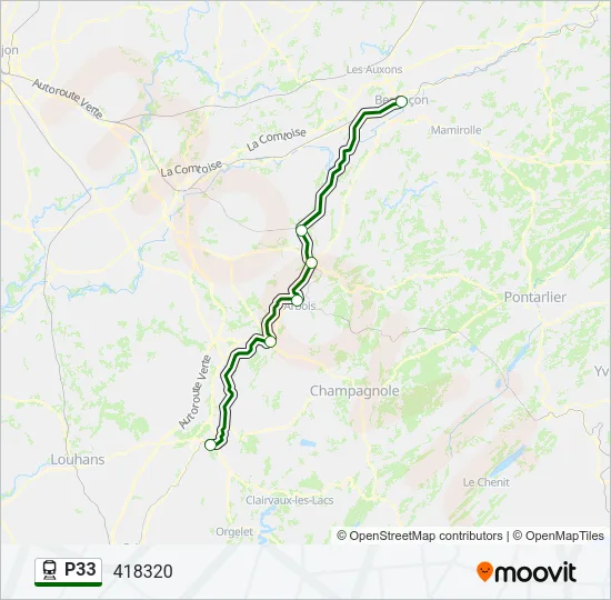 P33 Train Line Map