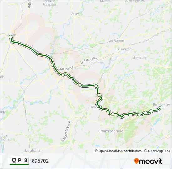 P18 Train Line Map