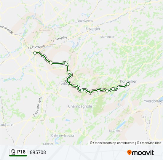 P18 train Line Map