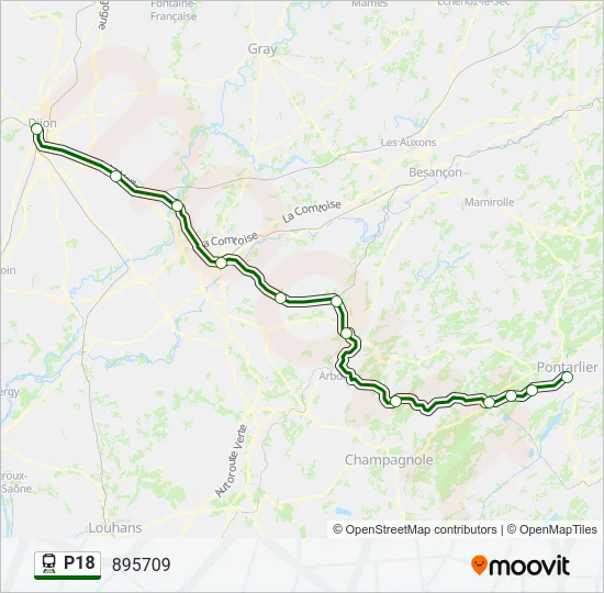 P18 Train Line Map