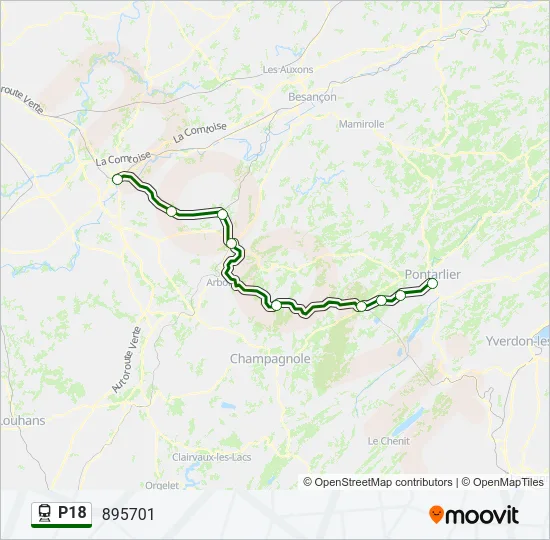 P18 Train Line Map