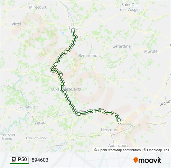 P50 Train Line Map