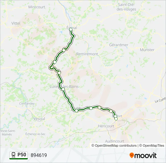P50 Train Line Map