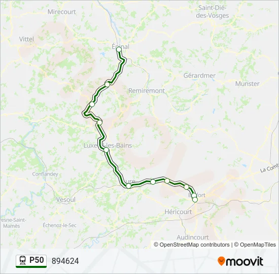 P50 Train Line Map