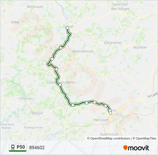 P50 Train Line Map