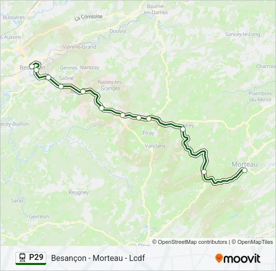 P29 Train Line Map