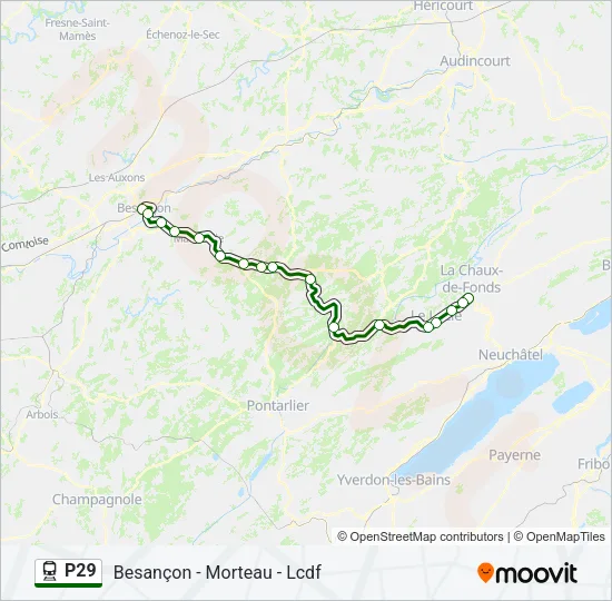 P29 Train Line Map