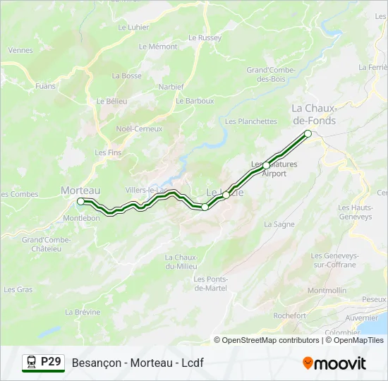 P29 Train Line Map