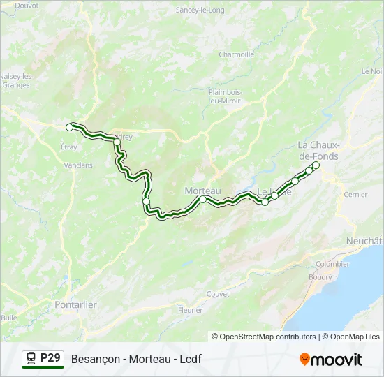 P29 Train Line Map