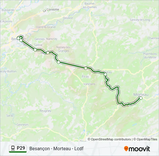 P29 Train Line Map