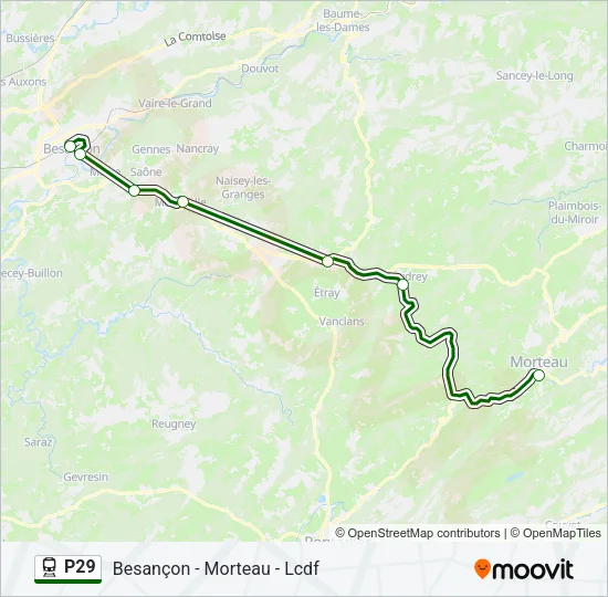 P29 Train Line Map