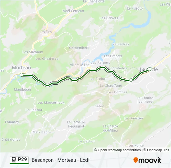 P29 Train Line Map
