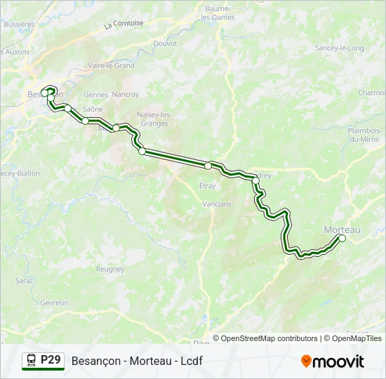 P29 Train Line Map