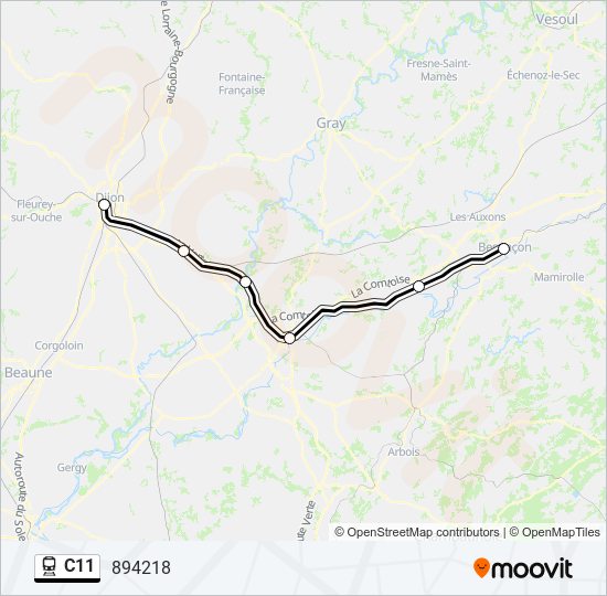 C11 train Line Map