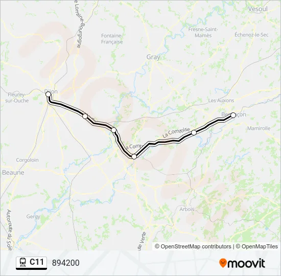 C11 Train Line Map