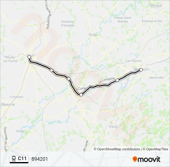 C11 Train Line Map