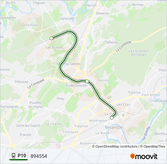 P10 train Line Map