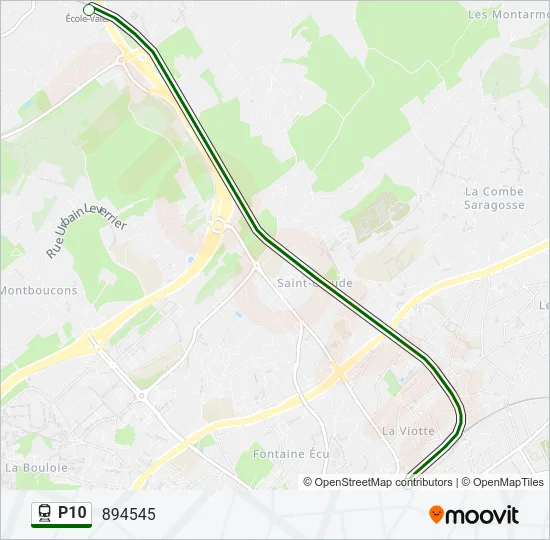 P10 Train Line Map