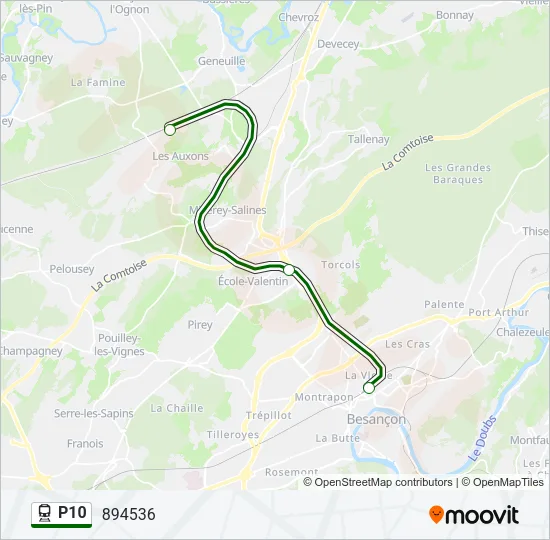 P10 Train Line Map