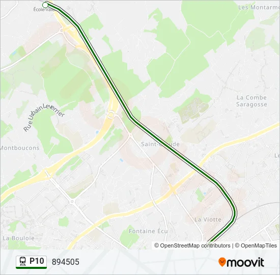 P10 Train Line Map