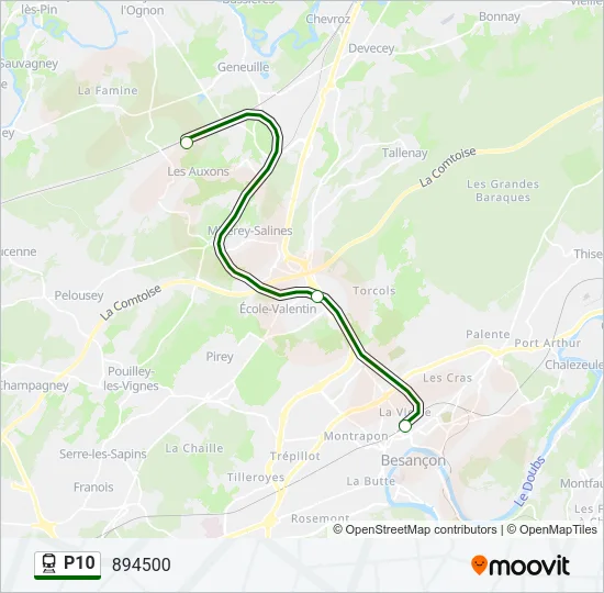P10 Train Line Map