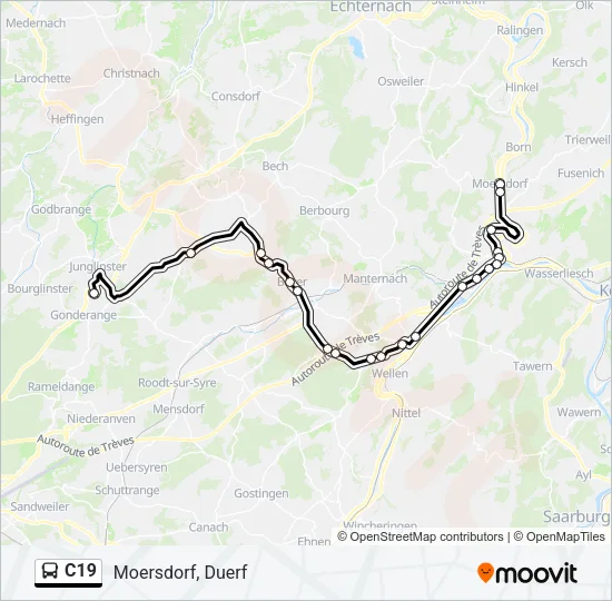 C19 Bus Line Map