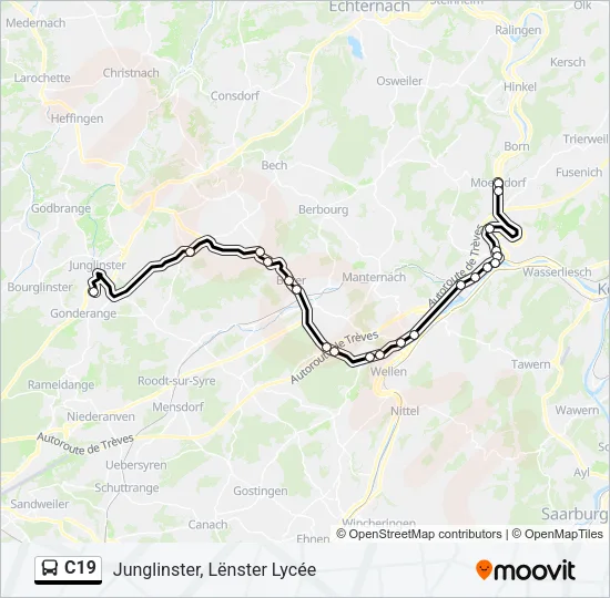C19 Bus Line Map