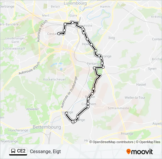 CE2 Bus Line Map