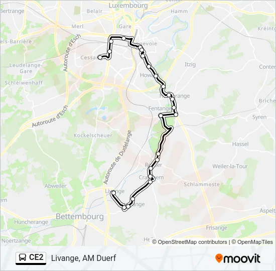 CE2 Bus Line Map