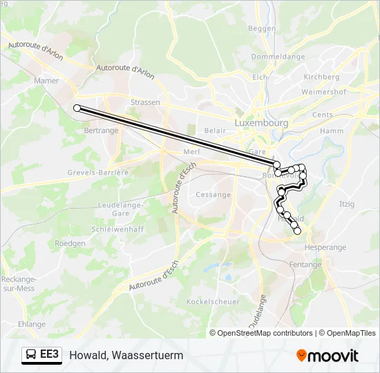 EE3 Bus Line Map