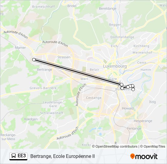 EE3 bus Line Map