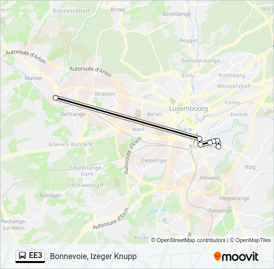 EE3 Bus Line Map