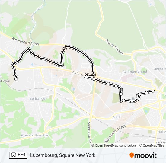 EE4 bus Line Map