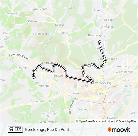 EE5 Bus Line Map