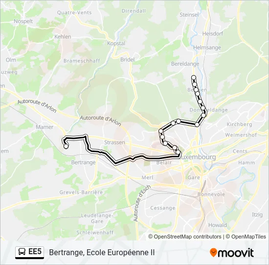 EE5 Bus Line Map