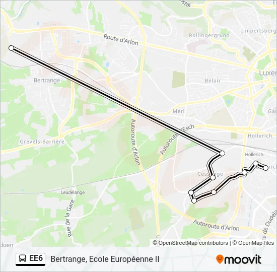 EE6 Bus Line Map