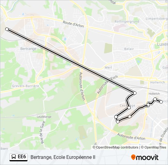 EE6 bus Line Map