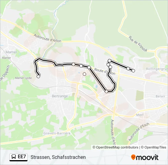 EE7 Bus Line Map