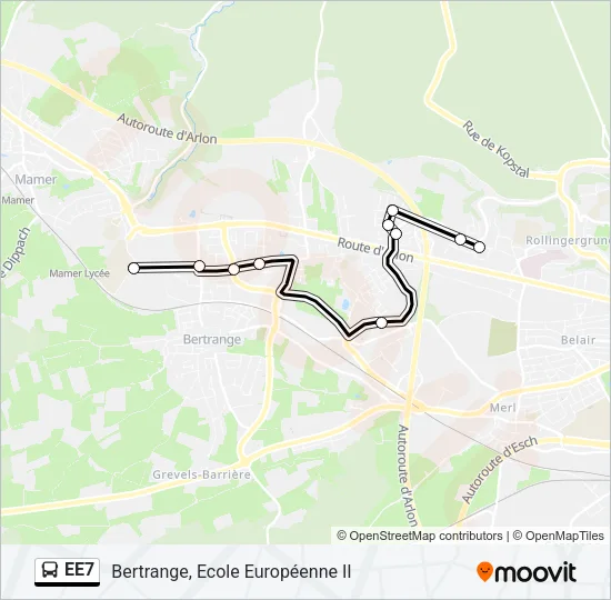 EE7 Bus Line Map